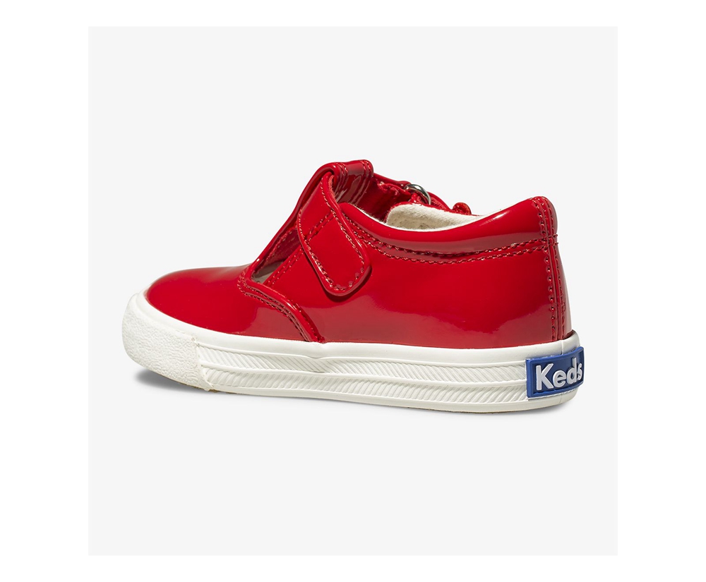 Keds Kids Slip Ons Red - Daphne Patent - 794YCOVDP